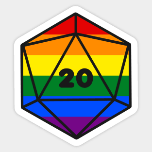 D20 - Pride Dice Sticker